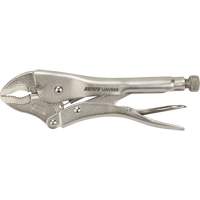Locking Pliers with Wire Cutter, 10" Length, Curved Jaw UAV666 | Office Plus