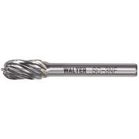 Double Cut Cylindrical Round Nose Carbide Burr, 1/2" Dia., 1" Depth of Cut TAV050 | Office Plus