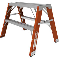 Buildman™ Step-up Workbench, 2' H x 33.5" W x 25.75" D, 300 lbs. Capacity, Fibreglass VD699 | Office Plus