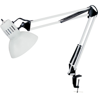 Swing Arm Clamp-On Desk Lamps, 100 W, Incandescent, C-Clamp, 36" Neck, White XA983 | Office Plus