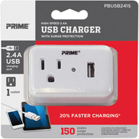 Prime<sup>®</sup> USB Charger with Surge Protector XG784 | Office Plus