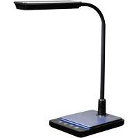 Lampe de bureau à col de cygne avec chargeur USB, 8 W, DEL, Col 15", Noir XI752 | Office Plus