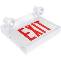 Exit Sign with Security Lights, LED, Battery Operated/Hardwired, 12-1/10" L x 11" W, English XI789 | Office Plus