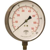 Contractor Pressure Gauge, 4-1/2" , 0 - 100 psi, Bottom Mount, Analogue YB900 | Office Plus